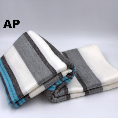 Alpaca Bed Blanket - Striped Purely Alpaca