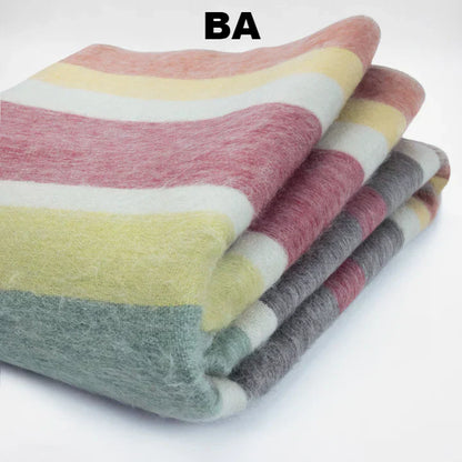 Alpaca Bed Blanket - Striped Purely Alpaca