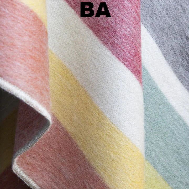 Alpaca Bed Blanket - Striped Purely Alpaca
