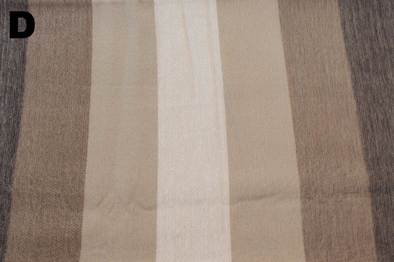 Alpaca Bed Blanket - Striped Purely Alpaca