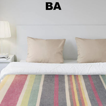 Alpaca Bed Blanket - Striped Purely Alpaca