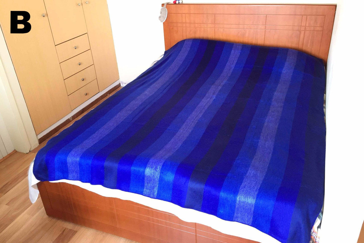 Alpaca Bed Blanket - Striped Purely Alpaca