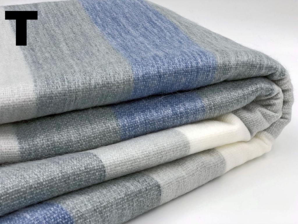 Alpaca Bed Blanket - Striped Purely Alpaca