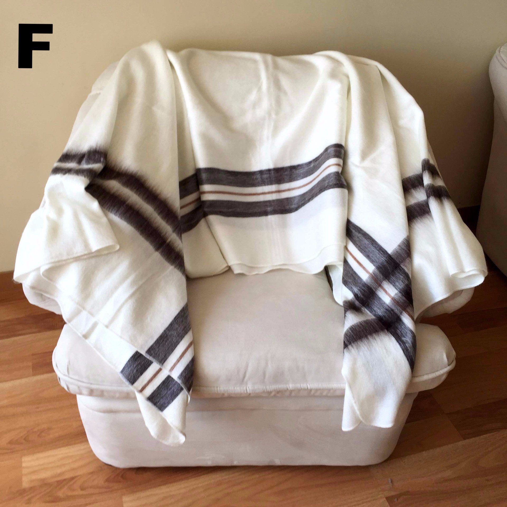 Alpaca Bed Blanket - Striped Purely Alpaca