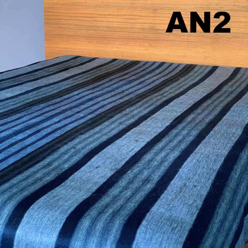Alpaca Bed Blanket - Striped Purely Alpaca