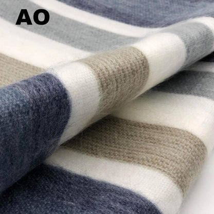 Alpaca Bed Blanket - Striped Purely Alpaca