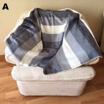 Alpaca Bed Blanket - Striped Purely Alpaca