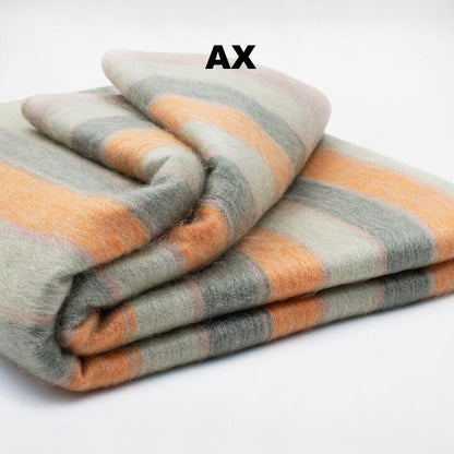 Alpaca Bed Blanket - Striped Purely Alpaca