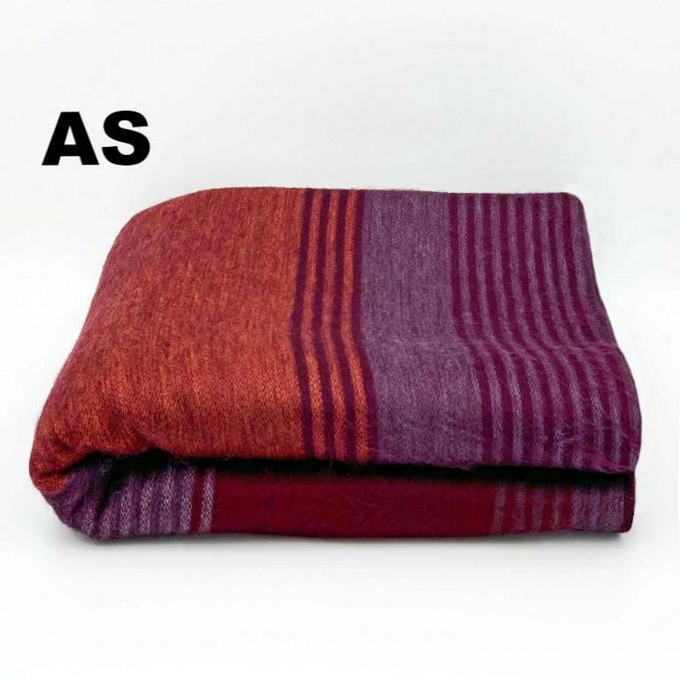 Alpaca Bed Blanket - Striped Purely Alpaca