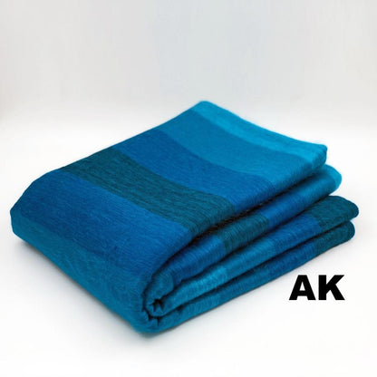 Alpaca Bed Blanket - Striped Purely Alpaca