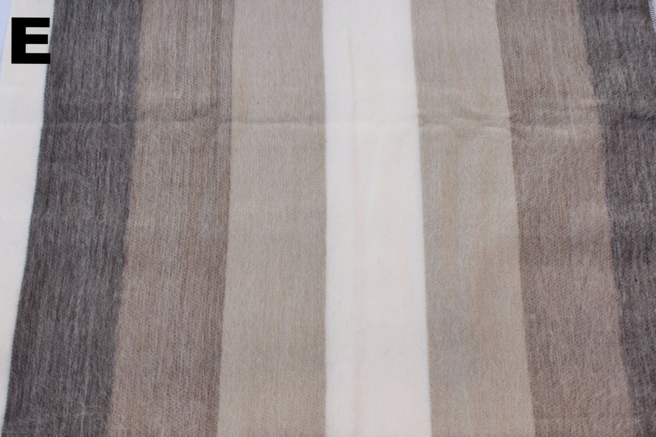 Alpaca Bed Blanket - Striped Purely Alpaca