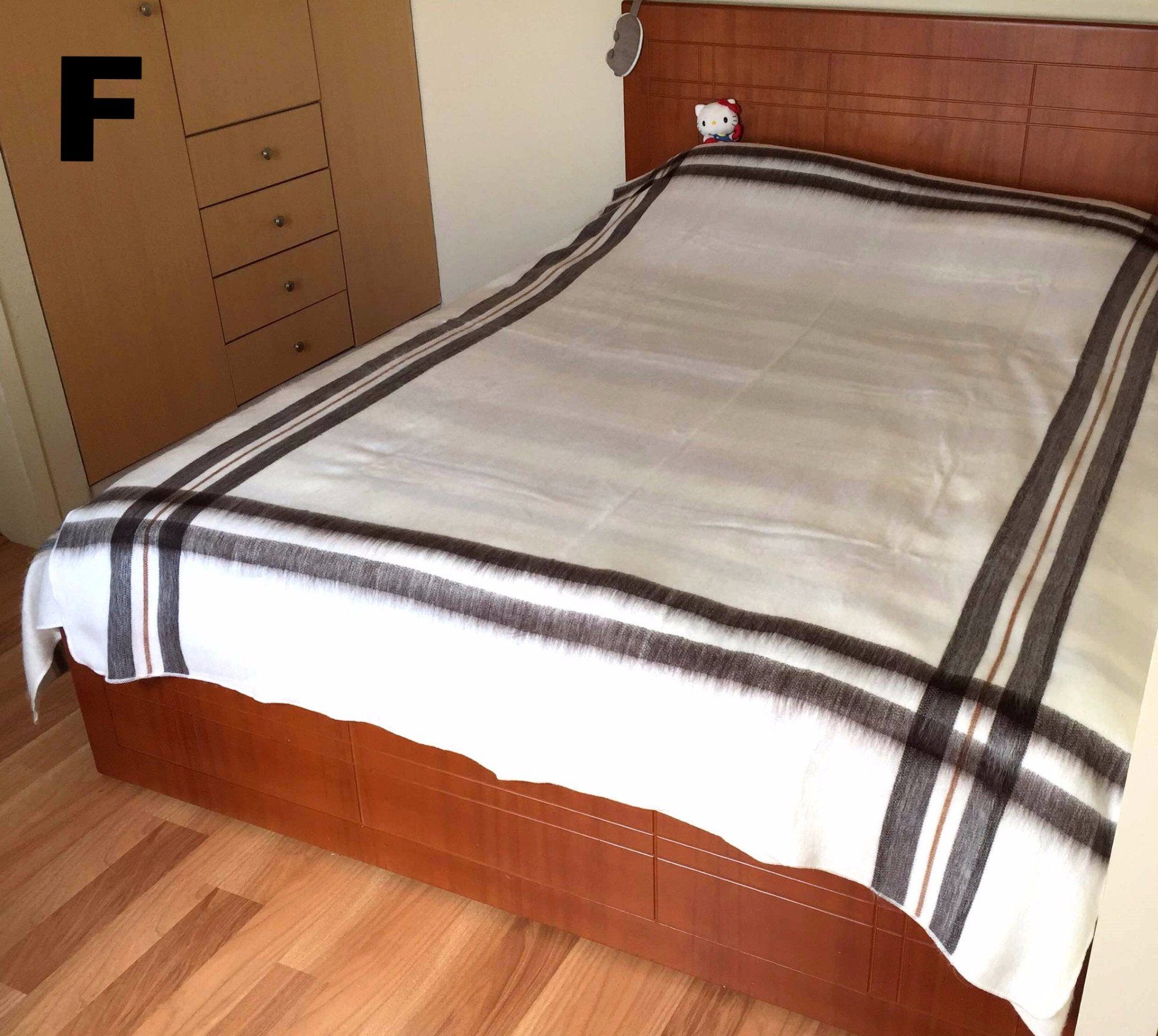Alpaca Bed Blanket - Striped Purely Alpaca