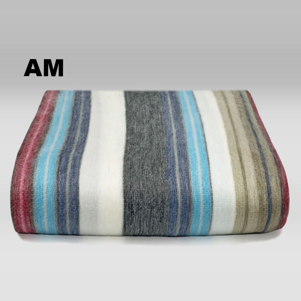Alpaca Bed Blanket - Striped Purely Alpaca
