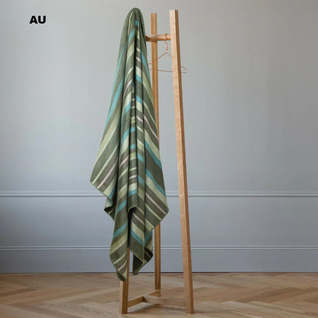 Alpaca Bed Blanket - Striped Purely Alpaca