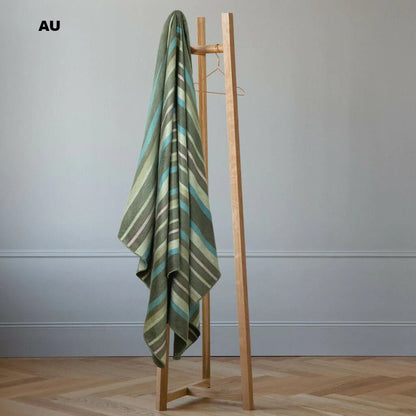 Alpaca Bed Blanket - Striped Purely Alpaca