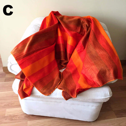 Alpaca Bed Blanket - Striped Purely Alpaca