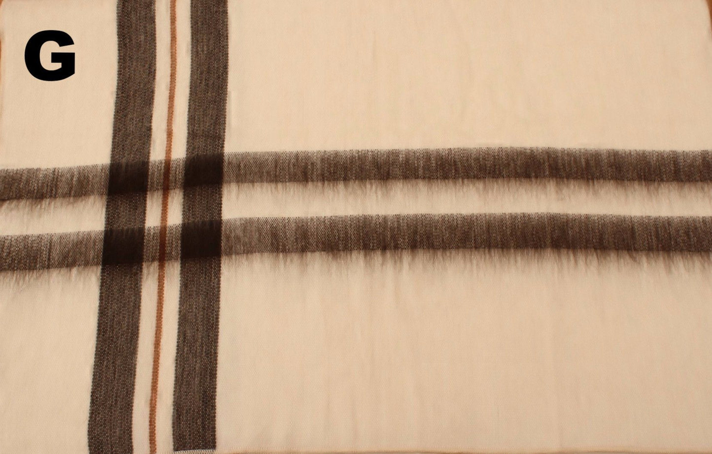 Alpaca Bed Blanket - Striped Purely Alpaca