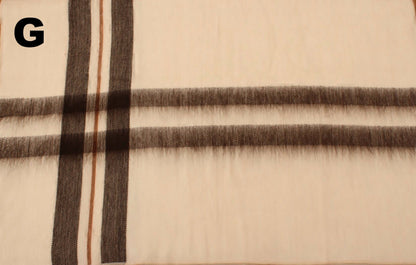 Alpaca Bed Blanket - Striped Purely Alpaca