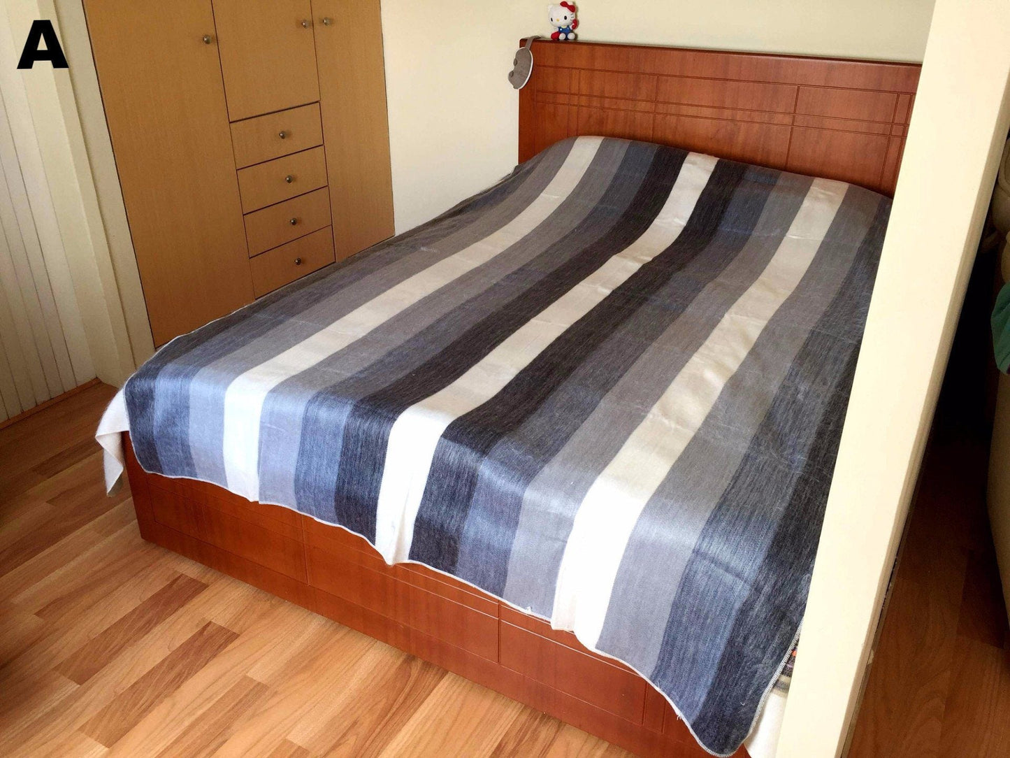 Alpaca Bed Blanket - Striped Purely Alpaca