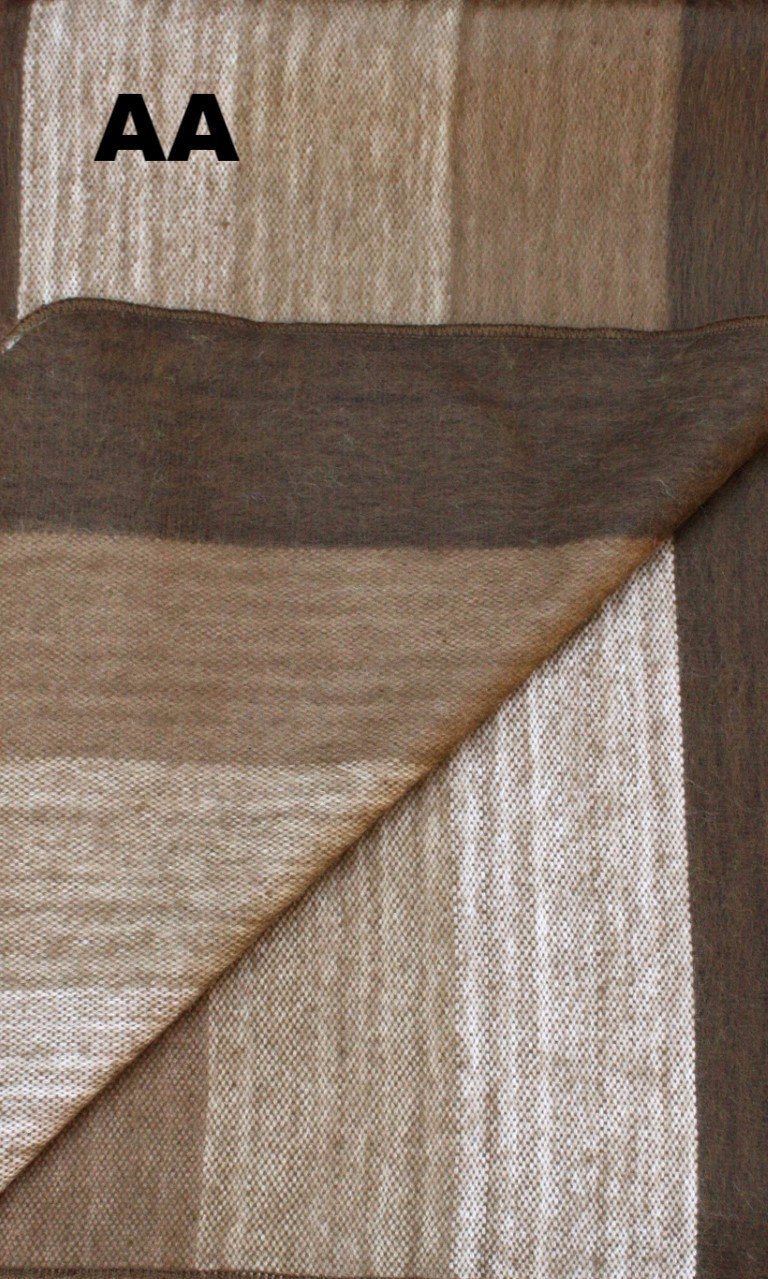 Alpaca Bed Blanket - Striped Purely Alpaca