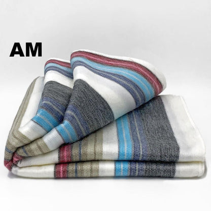 Alpaca Bed Blanket - Striped Purely Alpaca