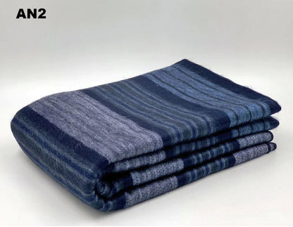 Alpaca Bed Blanket - Striped Purely Alpaca