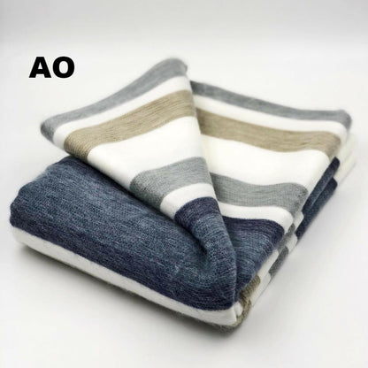 Alpaca Bed Blanket - Striped Purely Alpaca