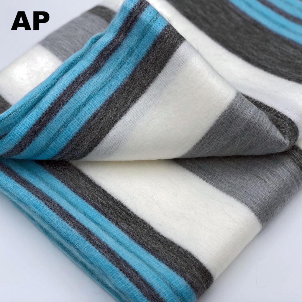 Alpaca Bed Blanket - Striped Purely Alpaca