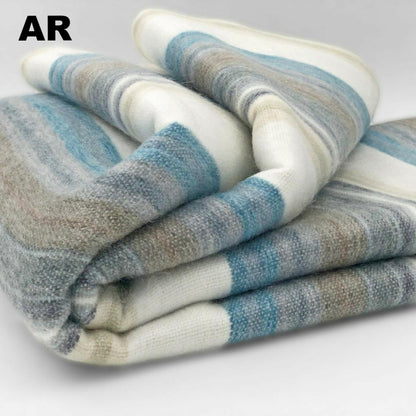 Alpaca Bed Blanket - Striped Purely Alpaca