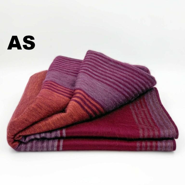 Alpaca Bed Blanket - Striped Purely Alpaca