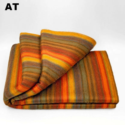 Alpaca Bed Blanket - Striped Purely Alpaca