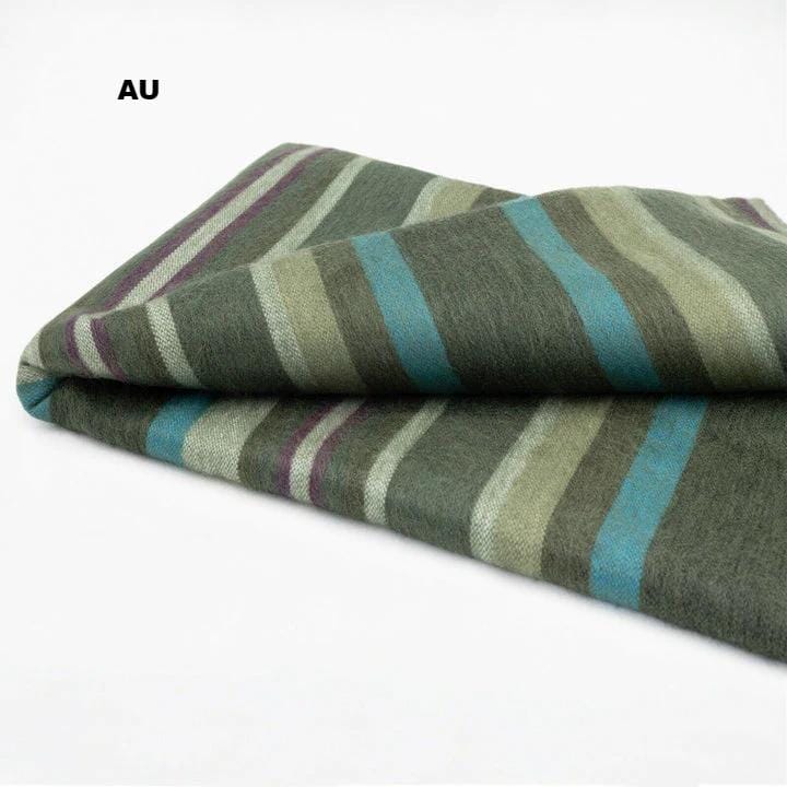 Alpaca Bed Blanket - Striped Purely Alpaca