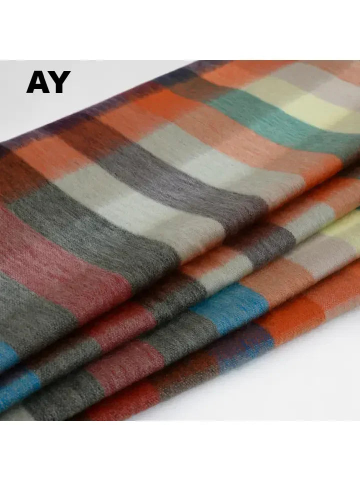 Alpaca Bed Blanket - Striped Purely Alpaca