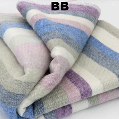Alpaca Bed Blanket - Striped Purely Alpaca
