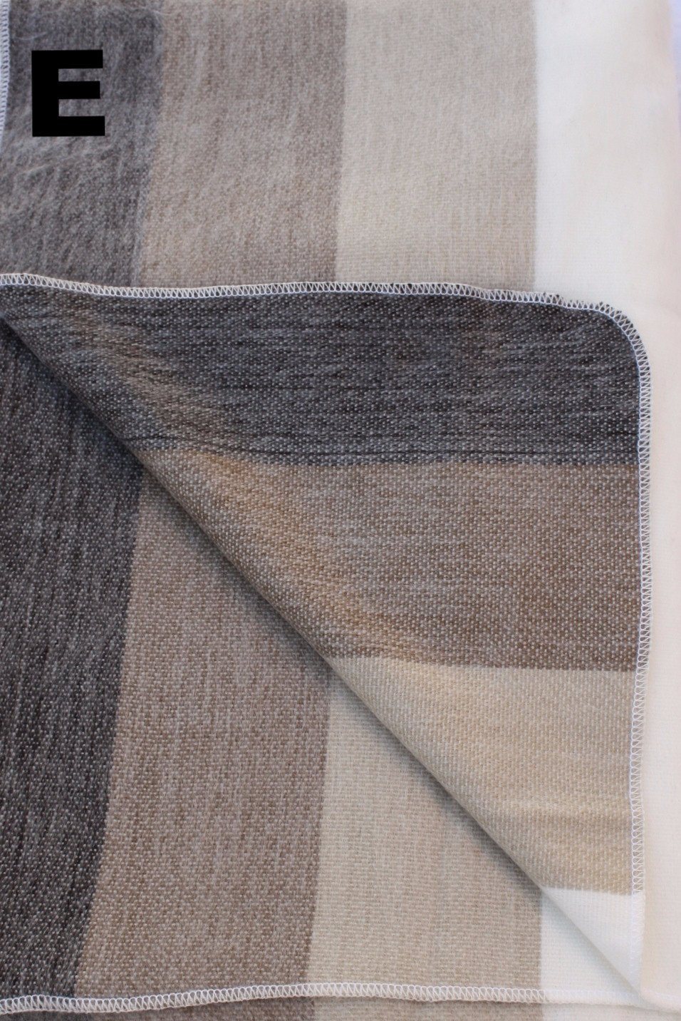 Alpaca Bed Blanket - Striped Purely Alpaca