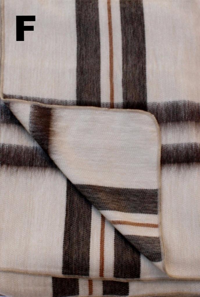 Alpaca Bed Blanket - Striped Purely Alpaca
