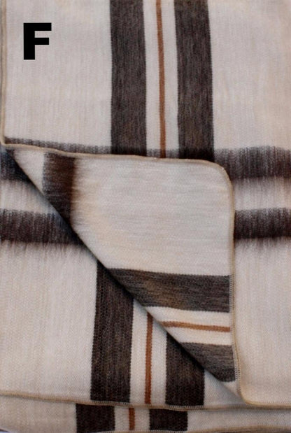 Alpaca Bed Blanket - Striped Purely Alpaca