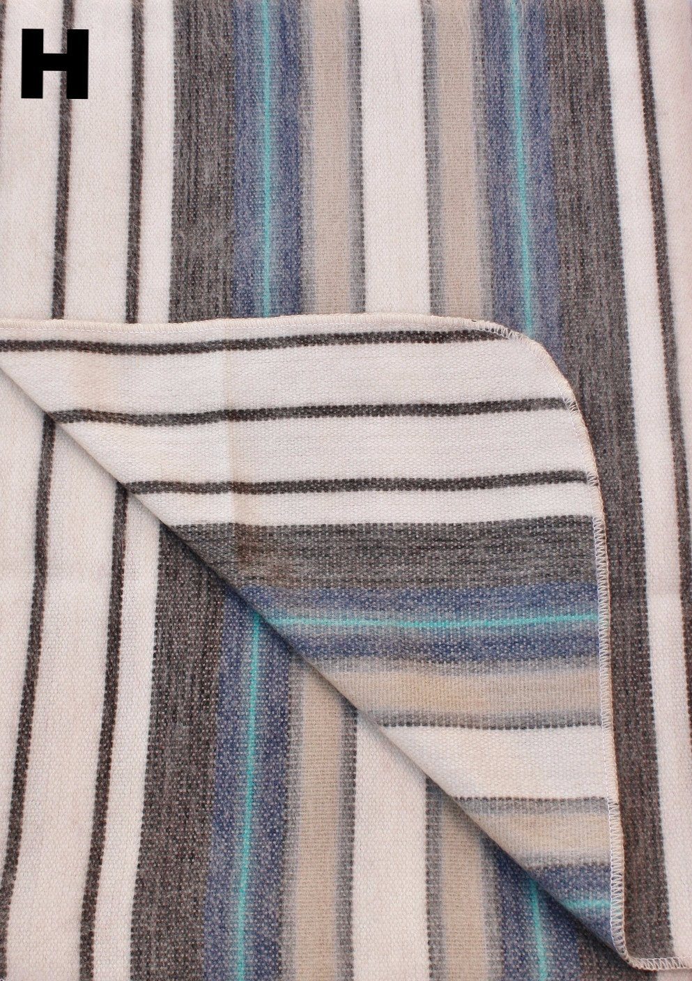 Alpaca Bed Blanket - Striped Purely Alpaca