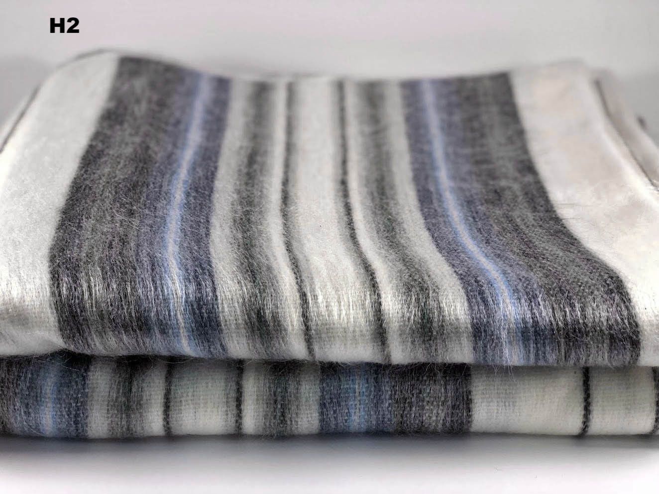 Alpaca Bed Blanket - Striped Purely Alpaca