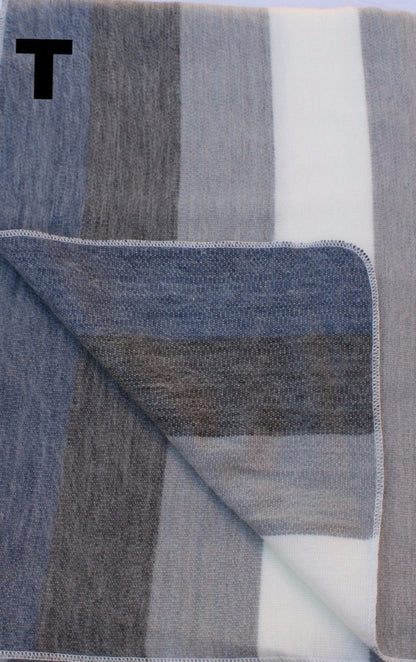 Alpaca Bed Blanket - Striped Purely Alpaca