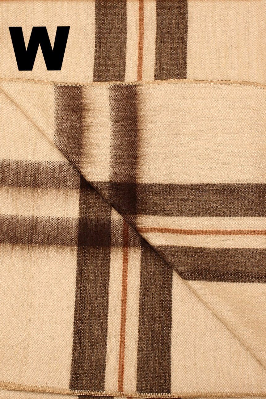 Alpaca Bed Blanket - Striped Purely Alpaca