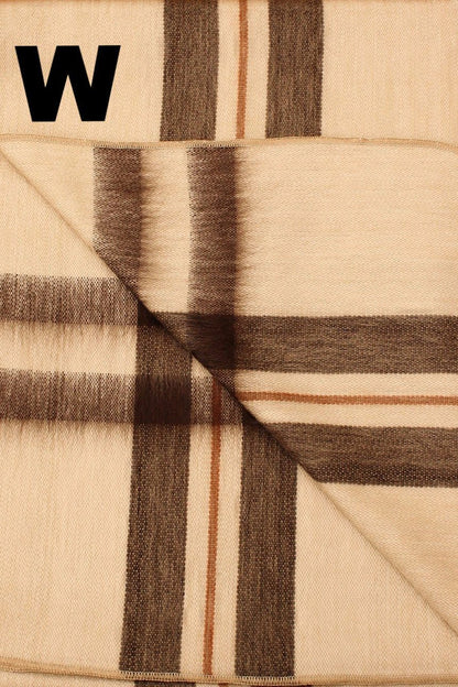 Alpaca Bed Blanket - Striped Purely Alpaca