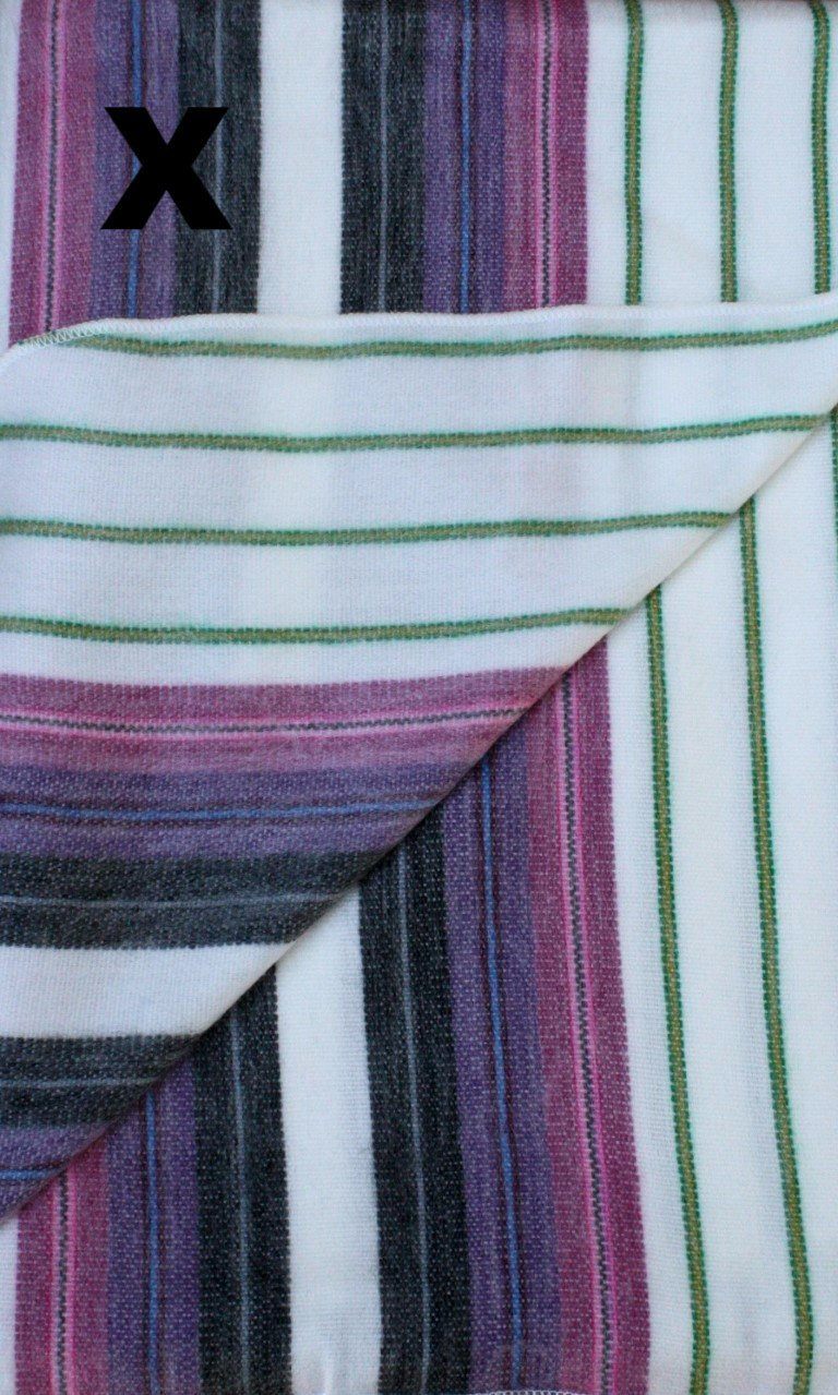 Alpaca Bed Blanket - Striped Purely Alpaca