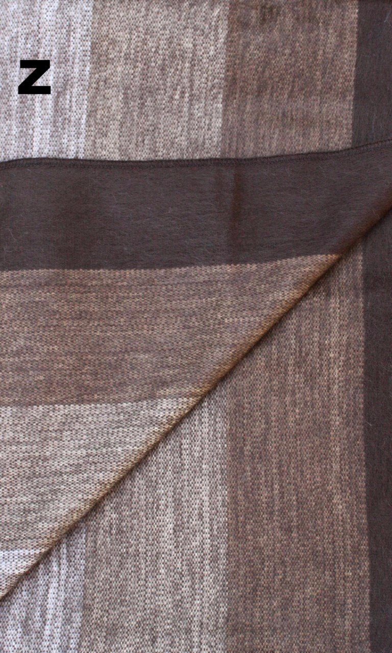 Alpaca Bed Blanket - Striped Purely Alpaca