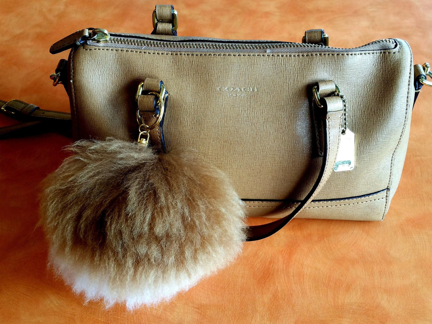 Alpaca Fuzzball Keychain Purely Alpaca