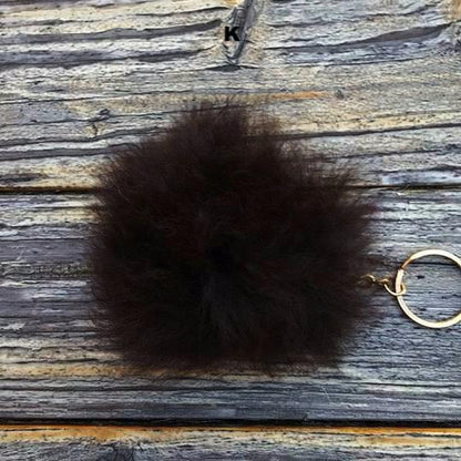 Alpaca Fuzzball Keychain Purely Alpaca