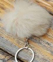 Alpaca Fuzzball Keychain Purely Alpaca