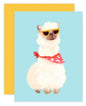 Alpaca Greeting Card - Hipster Alpaca Purely Alpaca
