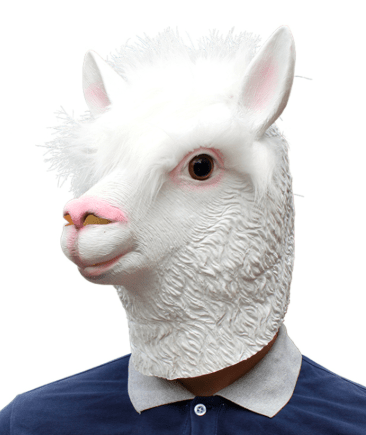 Alpaca Head Latex Party Mask Purely Alpaca