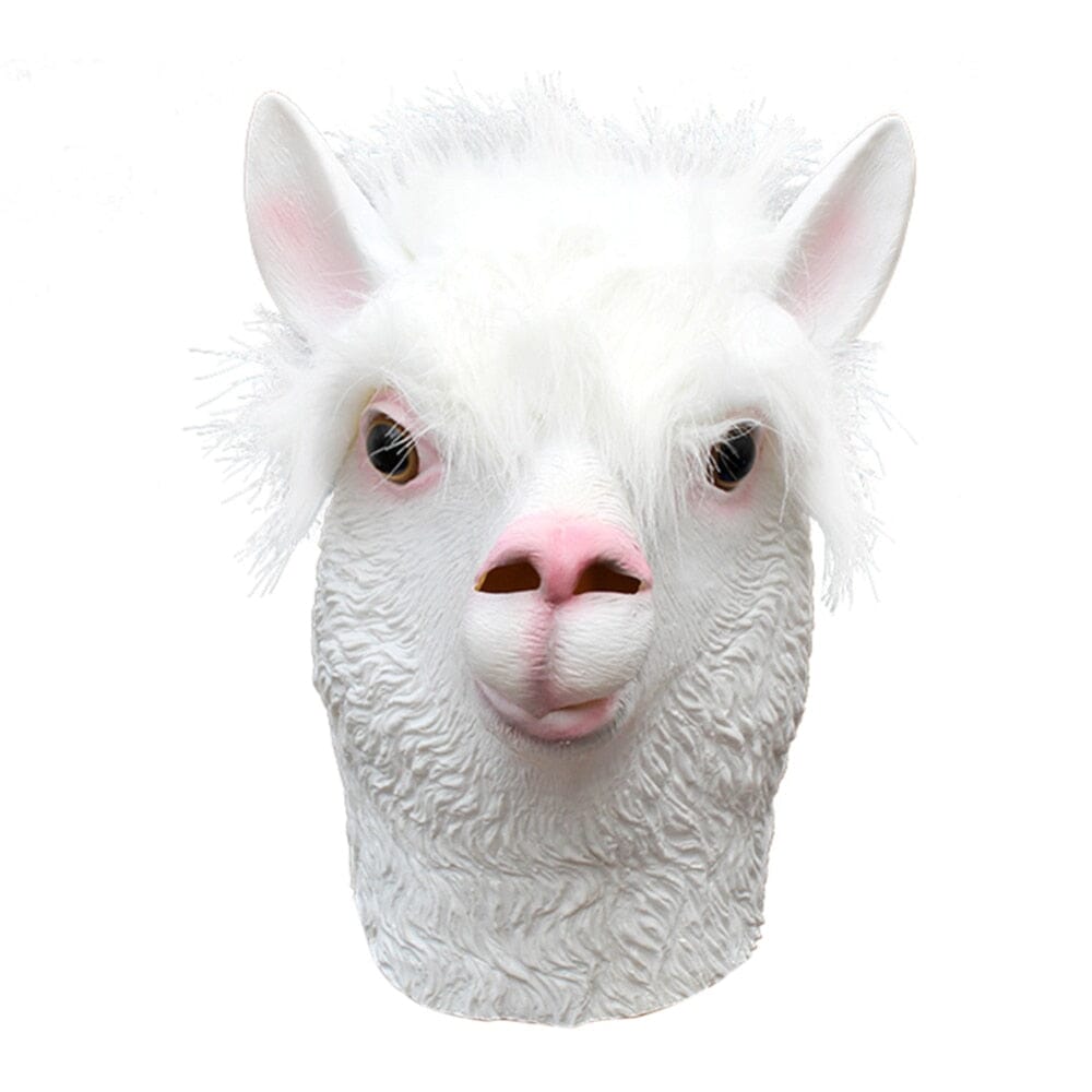 Alpaca Head Latex Party Mask Purely Alpaca